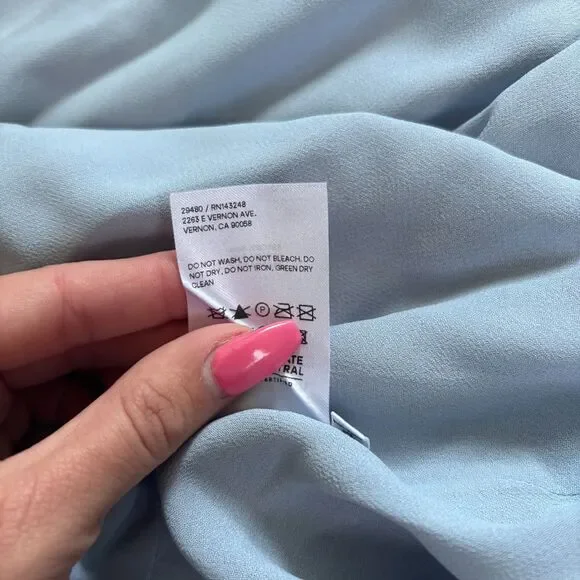 Reformation Evelyn Mineral Blue One Shoulder Maxi Dress - Size 4 - Wedding Guest - Picture 8 of 9